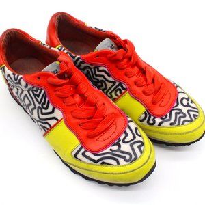 Coach X Keith Haring Sneakers Shoes Womens Multicolor Low Top Lace Up Size 6B